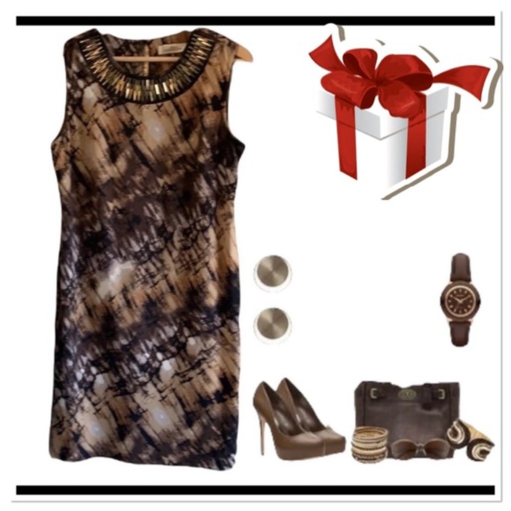 NWOT🌺Tradition three quarter graphic dress